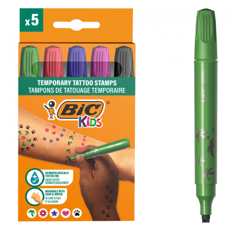 MARKER TATTOO KIDS SET 5 MARKERE VARF STAMPILA BIC [1]