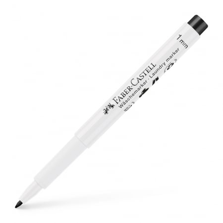 Instrumente de scris - MARKER TEXTIL SLIM VARF ROTUND NEGRU FABER-CASTELL