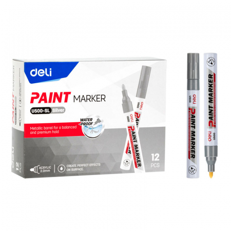MARKER VOPSEA ARGINTIU 2 MM DELI [2]