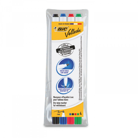 Markere whiteboard - MARKER WHITEBOARD 4/SET VELLEDA VARF SUBTIRE 1721 BIC