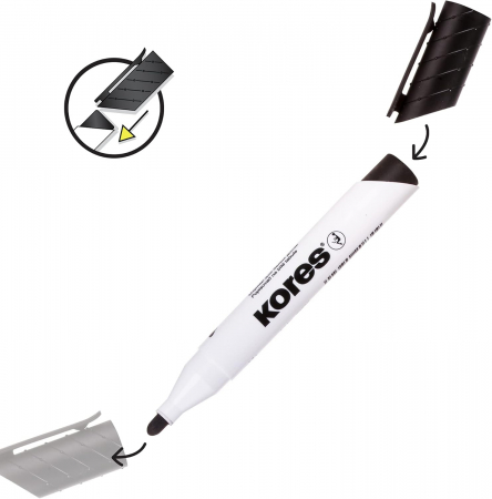 MARKER WHITEBOARD NEGRU 3MM KORES [1]