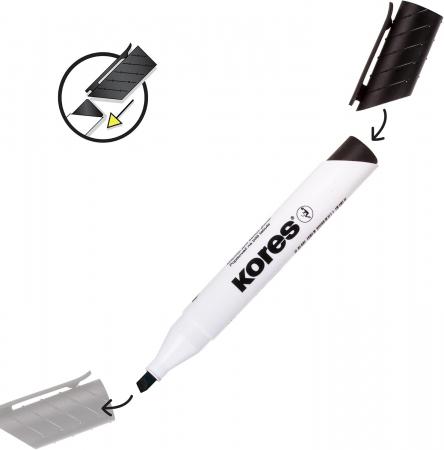 MARKER WHITEBOARD NEGRU VARF TESIT KORES [1]