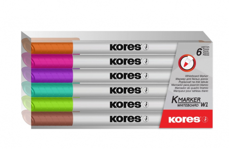 Comunicare si prezentare - MARKER WHITEBOARD SET 6 SLIM KORES