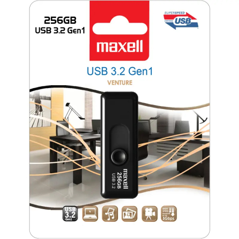 Accesorii IT - MEMORIE USB 256GB VENTURE USB 3.2 MAXELL