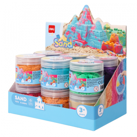 Carti si jocuri pentru copii - NISIP KINETIC BORCAN 150G DIVERSE CULORI DELI