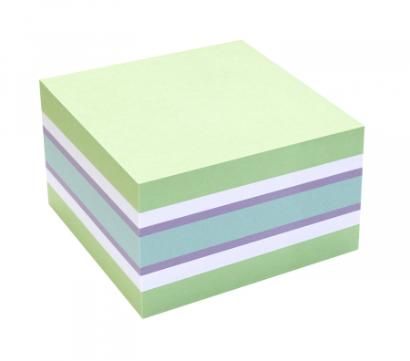 NOTES ADEZIV 75*75MM VERDE PAL-ALB-VIOLET- ALBASTRU 450F INFO NO [1]