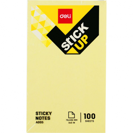 Hartie si articole din hartie - NOTES ADEZIV 76*126MM GALBEN 100 FILE DELI
