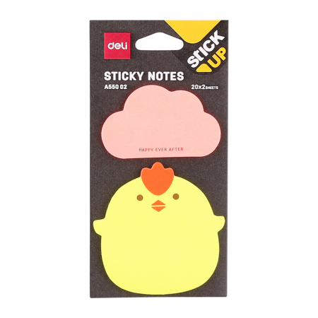 NOTES ADEZIV ANIMALE 76*76MM 2*20 FILE DELI [1]