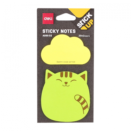 Hartie si articole din hartie - NOTES ADEZIV ANIMALE 76*76MM 2*20 FILE DELI