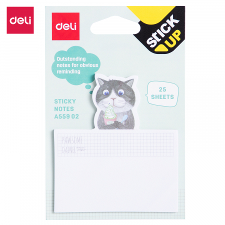NOTES ADEZIV PISICI/CATEI 75*84MM 25 FILE DELI [1]