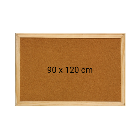 Comunicare si prezentare - Panou pluta cu rama din lemn, 90 x 120 cm, Optima