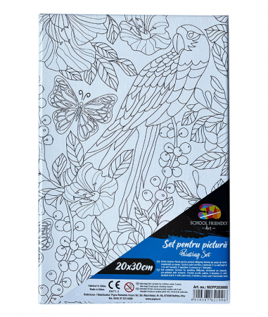 Produse si rechizite scolare - PANZA PREDESENATA PE SASIU 20*30CM PAPAGAL SF ART PIGNA