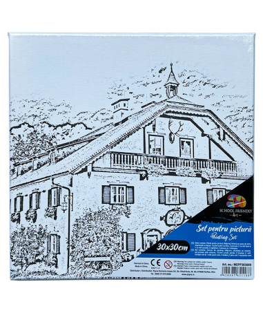 Produse si rechizite scolare - PANZA PREDESENATA PE SASIU 30*30CM CONAC SF ART PIGNA