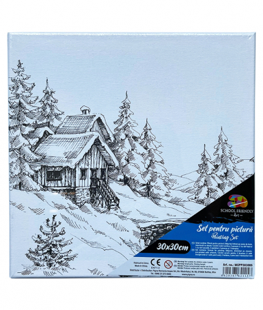 Produse si rechizite scolare - PANZA PREDESENATA PE SASIU 30*30CM PEISAJ SF ART PIGNA