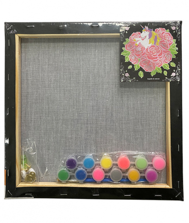 PANZA PREDESENATA PE SASIU NEAGRA 30 x 30 CM UNICORN SF ART PIGNA [1]