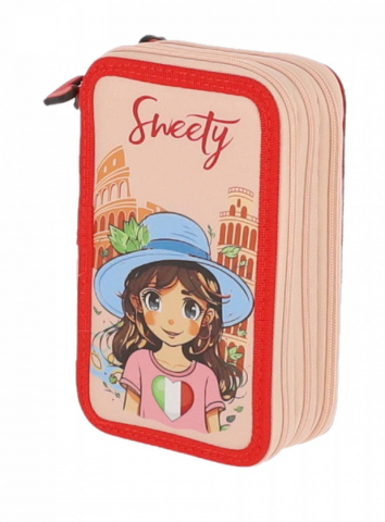Produse si rechizite scolare - PENAR ECHIPAT 34 PIESE 3 FERMOARE ITALY SWEETY PIGNA