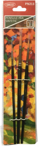Produse si rechizite scolare - PENSULE SET 3 PAR SINTETIC ROTUND DACO PN213