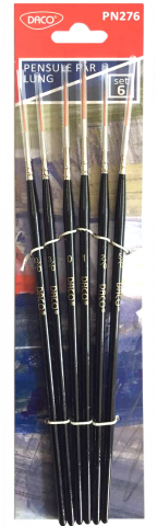 PENSULE SET 6 PAR SINTETIC VARF LUNG DACO PN276