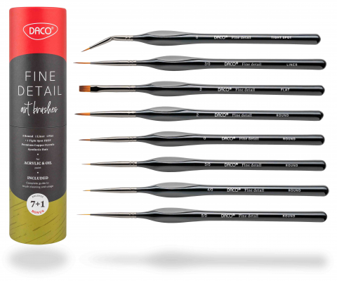Produse si rechizite scolare - PENSULE SET 7+1 PT MINIATURA SI DETALIU PN297