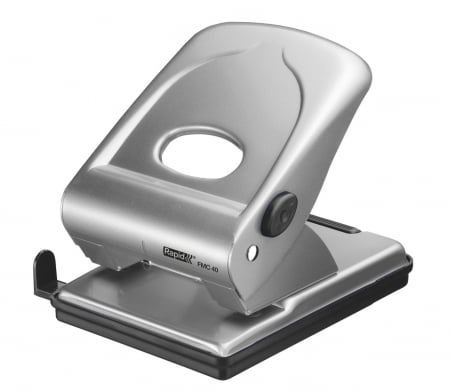 Accesorii de birou - PERFORATOR 40 COLI METALIC MODEL FMC40 ARGINTIU RAPID