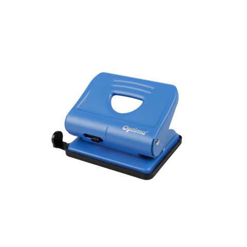 Accesorii de birou - Perforator metalic, 20 coli, Optima Premium MP20 - albastru