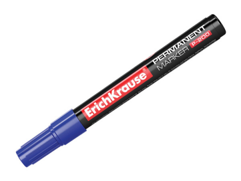 Produse si rechizite scolare - Permanent marker albastru, vf. rotund P-200, EK 4778
