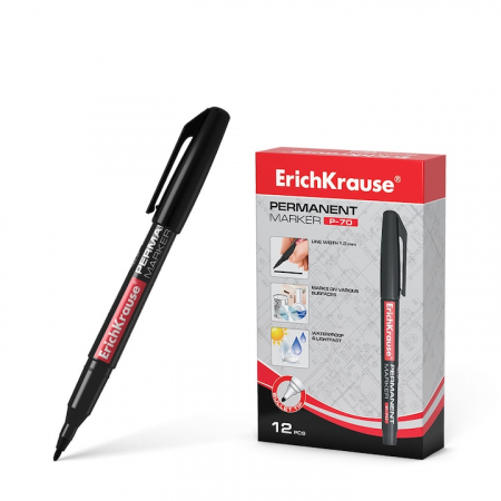 Markere permanente - Permanent marker Fineliner FP-50, pentru orice suprafata, CD/DVD, 06 mm, ErichKrause