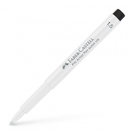 Markere permanente - PITT ARTIST PEN CALIGRAFIC 1.5 ALB FABER-CASTELL