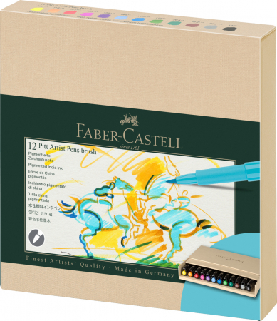 Markere permanente - PITT ARTIST PEN CUTIE STUDIO 12 BUC 2024 FABER-CASTELL