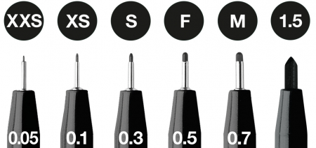 PITT ARTIST PEN SET 6 BUC 0.05, 0.1, 0.3, 0.5, 0.7, 0.15 FABER-CASTELL [1]