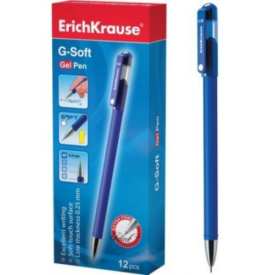 Produse si rechizite scolare - Pix cu gel G-SOFT 0,38 mm - cu capac, ErichKrause