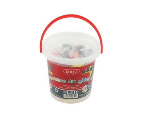Plastilina - PLASTILINA 10C 400G DACO PLASTILINA DIN GALEATA PL410