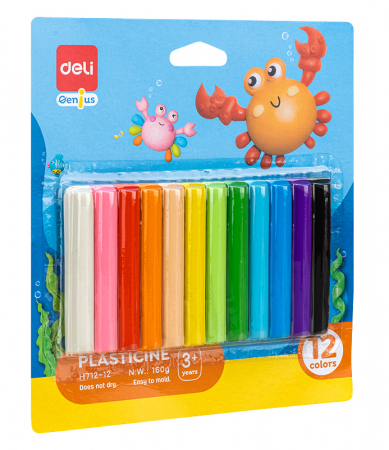 Plastilina - PLASTILINA 12 CULORI 160G DELI