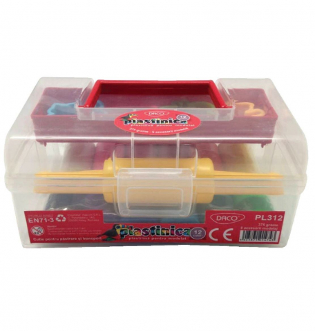 Plastilina - PLASTILINA 12C 375G CUTIE DACO PLASTINICA PL312