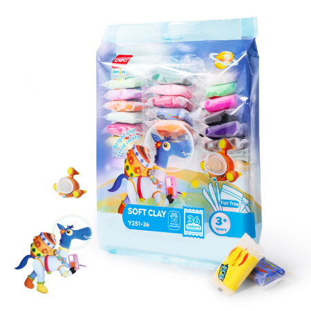 Plastilina - PLASTILINA SOFT CLAY 36 CULORI 216G DELI