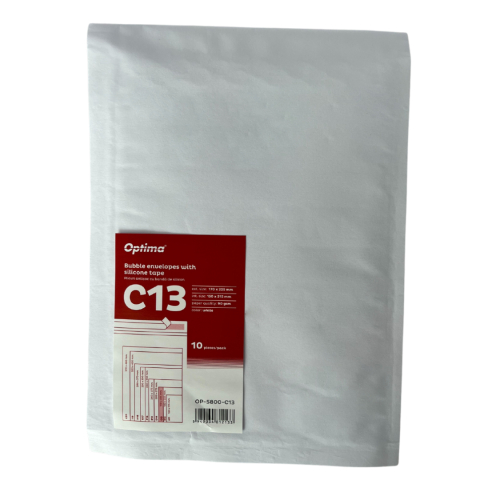 Hartie si articole din hartie - Plic antisoc C13, 170x225mm - ext., 150x215mm - int., lipire siliconica, 10 buc/set, Optima - alb