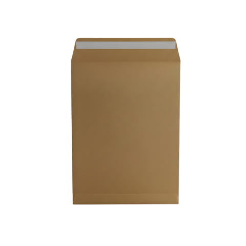 Hartie si articole din hartie - Plic B4 (353x250mm), cu burduf 50mm, lipire siliconica, 25 buc/set, Optima - kraft