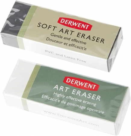 RADIERA PATRATA ALBA 2/SET DERWENT PROFESSIONAL [1]