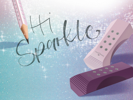 RADIERA ROLLON SPARKLE ROSE-TURCOAZ-VIOLET FABER-CASTELL [4]