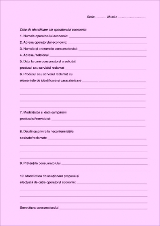 Registru de sesizari si reclamatii A4 , 3 ex.(3 x 50 seturi) [1]