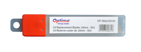 Accesorii de birou - Rezerve cutter 18mm SK5, 10 buc/set, Optima Premium