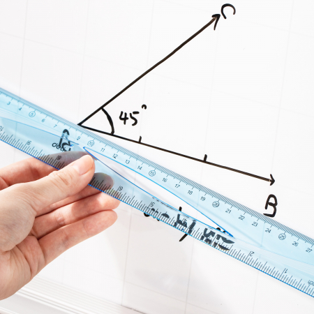 RIGLA 20CM ALBASTRA TRANSPARENTA DELI [3]