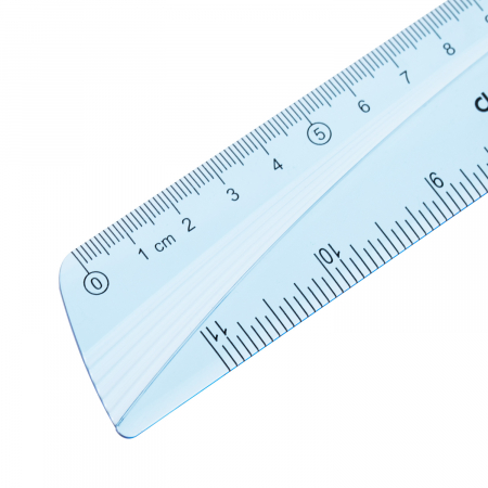 RIGLA 30CM ALBASTRA TRANSPARENTA DELI [1]