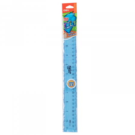 Produse si rechizite scolare - RIGLA 30CM FLEXIBILA COLOR DELI