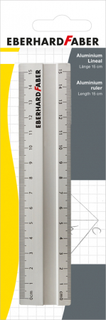 Echere, rigle, raportoare, compase, sabloane, truse geometrie - RIGLA ALUMINIU 15 CM EBERHARD FABER