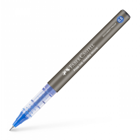 Linere si rollere - ROLLER FREE INK NEEDLE 0.5MM ALBASTRU FABER-CASTELL