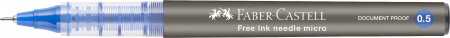 ROLLER FREE INK NEEDLE 0.5MM ALBASTRU FABER-CASTELL [2]