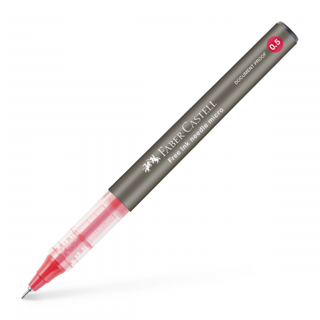 ROLLER FREE INK NEEDLE 0.5MM ROSU FABER-CASTELL [0]