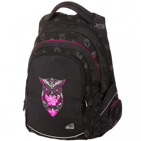 Rucsac scolar - RUCSAC FAME NIGHT OWL NEGRU WALKER