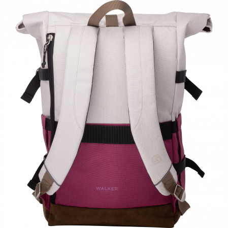 RUCSAC ROLLUP BICOLOR CREM POPCORN-ROZ MAGENTA WALKER [2]